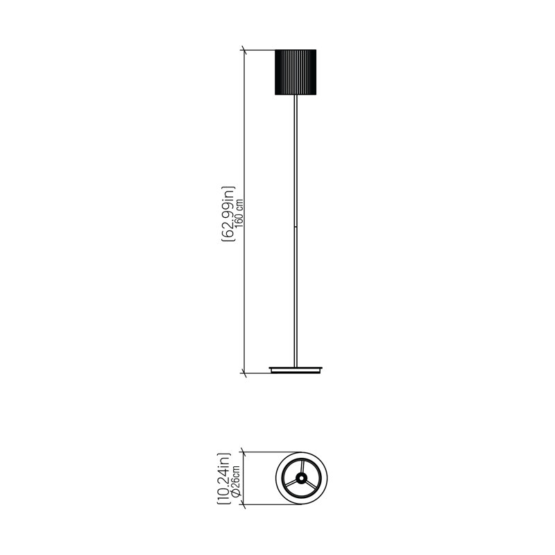Living Hinges Floor Lamp, Imbuia, Imbuia