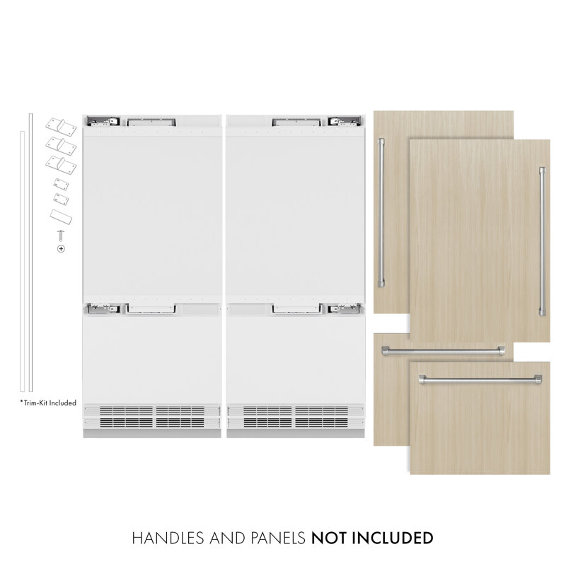 ZLINE 72 in. Panel Ready Built-In Refrigerator w/ Water Dispensers & Ice Makers