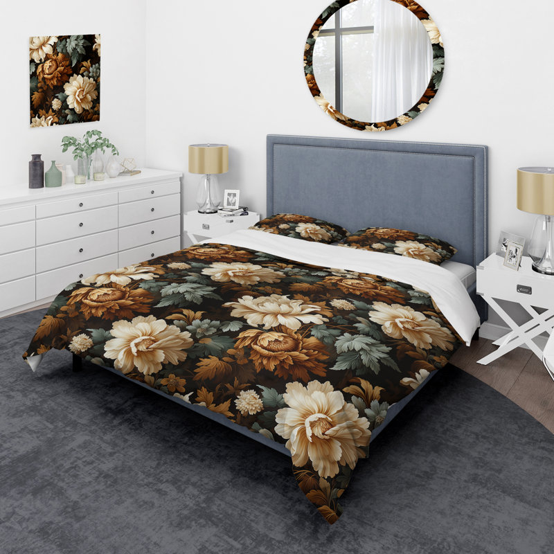 Literie Rustic Brocade Elegance, Housse de couette pour très grand lit et 2 très