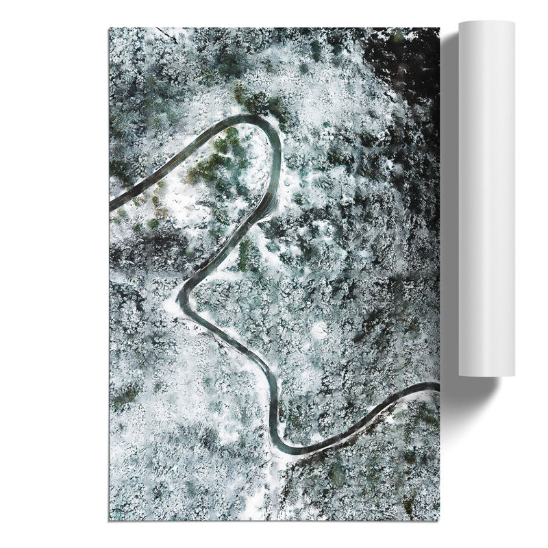Winter Forest Painting - Frameless Print, 42cm H x 30cm W x 0.1cm D