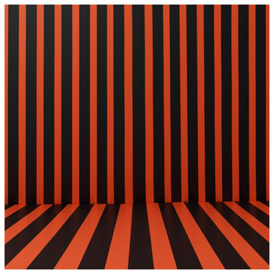 Black And Orange Stripes Wall Tapestry - Stripes Wall Decor