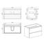 Meuble-lavabo mural de 36 po - 105 mm sans lavabo, noyer, deux tiroirs, préassemblé, fermeture silencieuse, lavabo de rangement élégant de 105 mm, noyer, qualité supérieure, style contemporain
