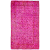 Overdyed One-of-a-Kind 3' 1" X 5' 4" Hand Knotted Area Rug