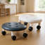 Tabouret bas mobile avec roulettes pivotant à 360 degrés