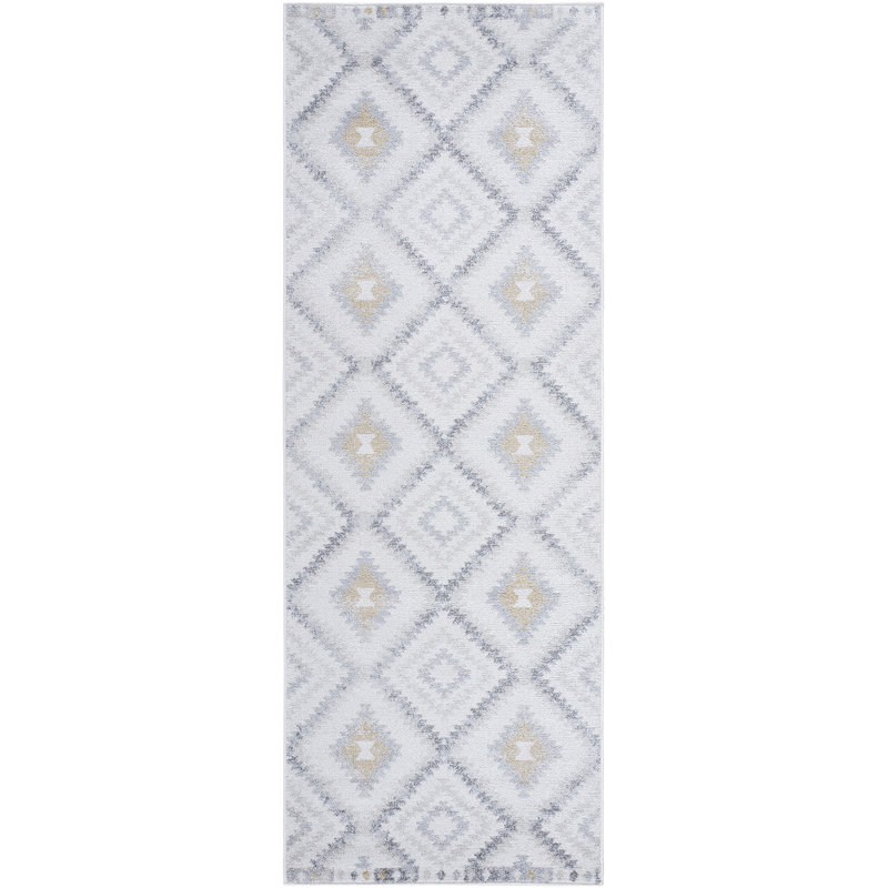 Reagyn Geometric Area Rug, Runner 80 x 220 cm