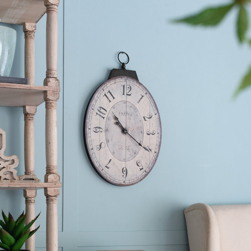 Horloge murale ovale