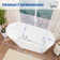 65"L x 30''W Freestanding Acrylic Slipper Soaking Bathtub, Chrome Drain & Pearl-Shaped Overflow, Modern Design for Luxury Bathrooms
