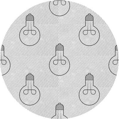 Tapis rond rond gris en laine