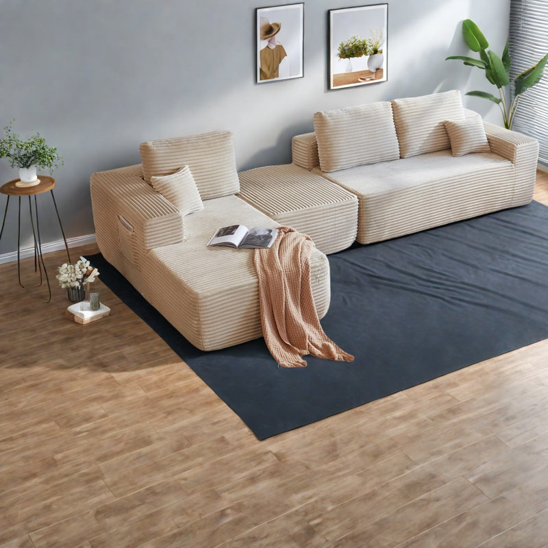 Canapé modulaire Cloud avec tissu moelleux, design moderne pour le salon