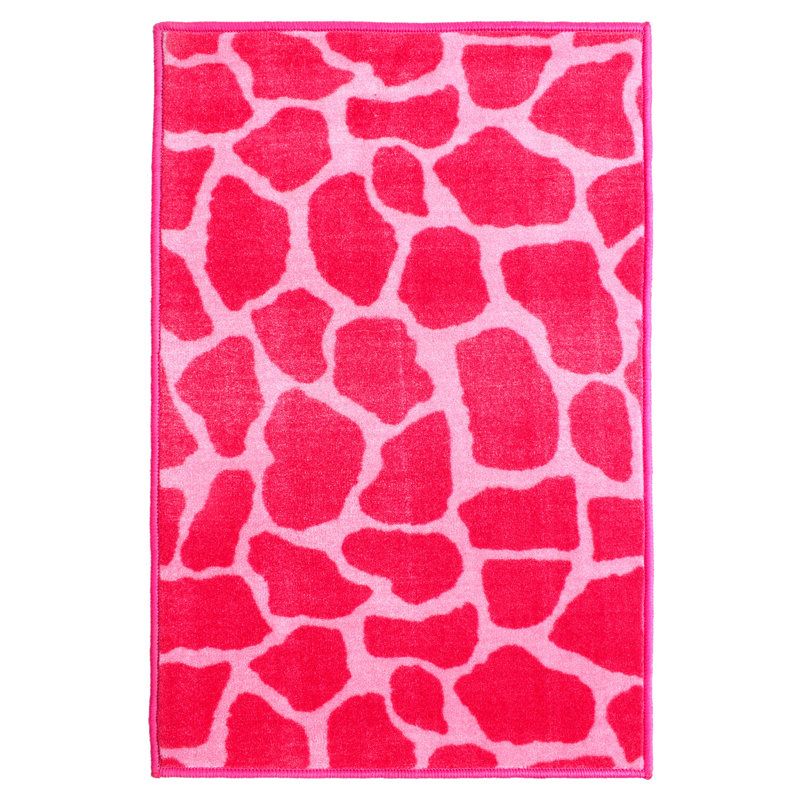 Tapis rouge à imprimé animal, Rectangle 8 pi x 15 pi