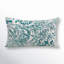 Liza Pillow Cover & Insert Rectangle in Blue/Green/Teal/White