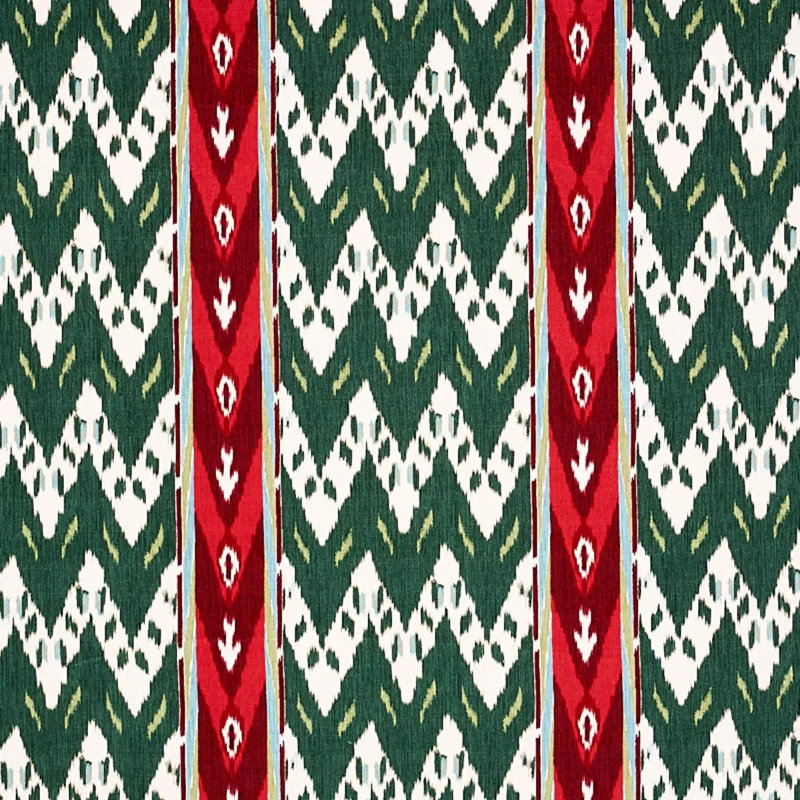 Tissu en velours Samar Ikat, Vert