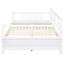 Lit de jour pleine grandeur avec pieds de support, blanc, robuste et durable, pour la chambre à coucher et le salon, structure de potentiel blanche stable supplémentaire, multifonctionnel pour l'espace, disponible