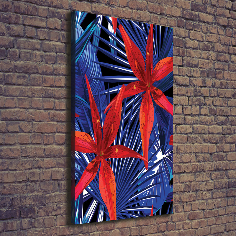 Tropical Flowers - Wrapped Canvas Print