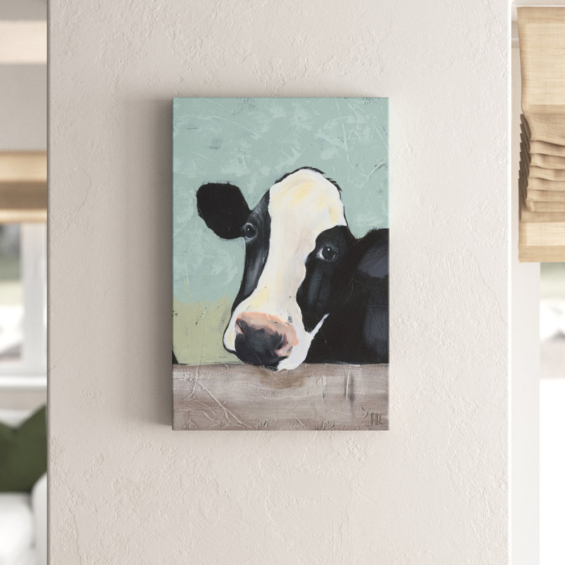 Holstein Cow III 1 Piece Painting on Canvas, 46cm H x 30cm W, Wrapped Canvas