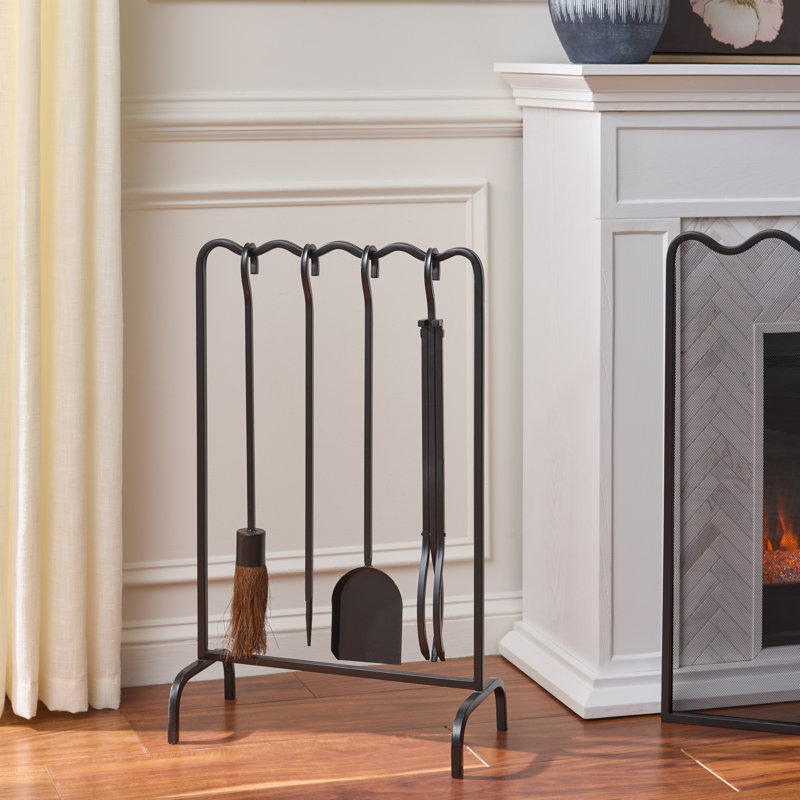 Flora 4 Piece Fireplace Tool Set