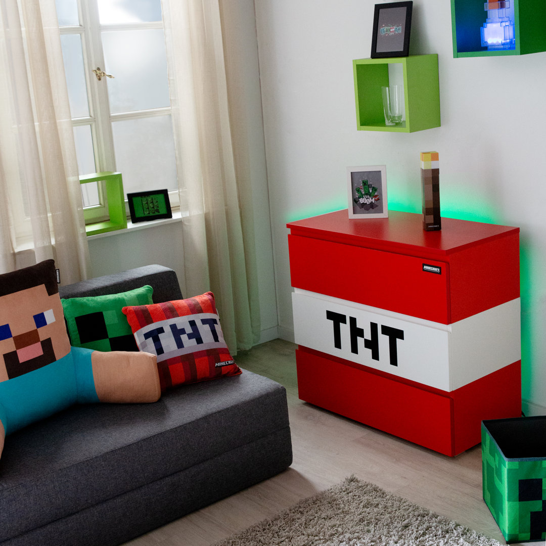 Kommode Minecraft mit 3 Schubladen