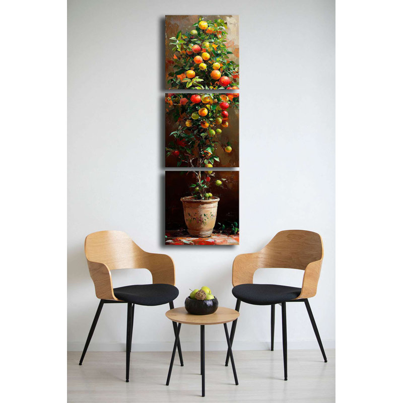 Stunning Decorative Canvas Painting Set (3 Pieces), 100% Canvas, 17.7 x 17.7 inches Each | 100% Pine Frame, Thickness: 0.1 inches | Perfect Wall Art for Living Room, Bedroom, and Office, Eye-Catching Design