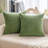 Pack Of 2 Couch Throw Pillow Covers Spring Soft  Chenille Pillow Covers For Sofa Living Room Solid Dyed Pillow Cases
