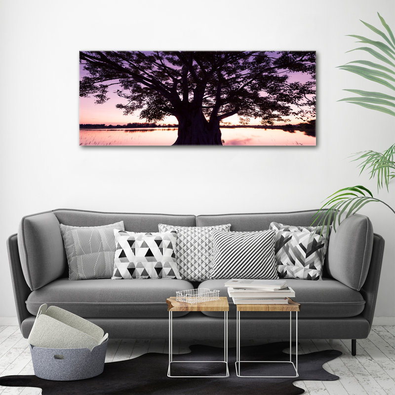 Tree And Lake - No Frame Print on Canvas