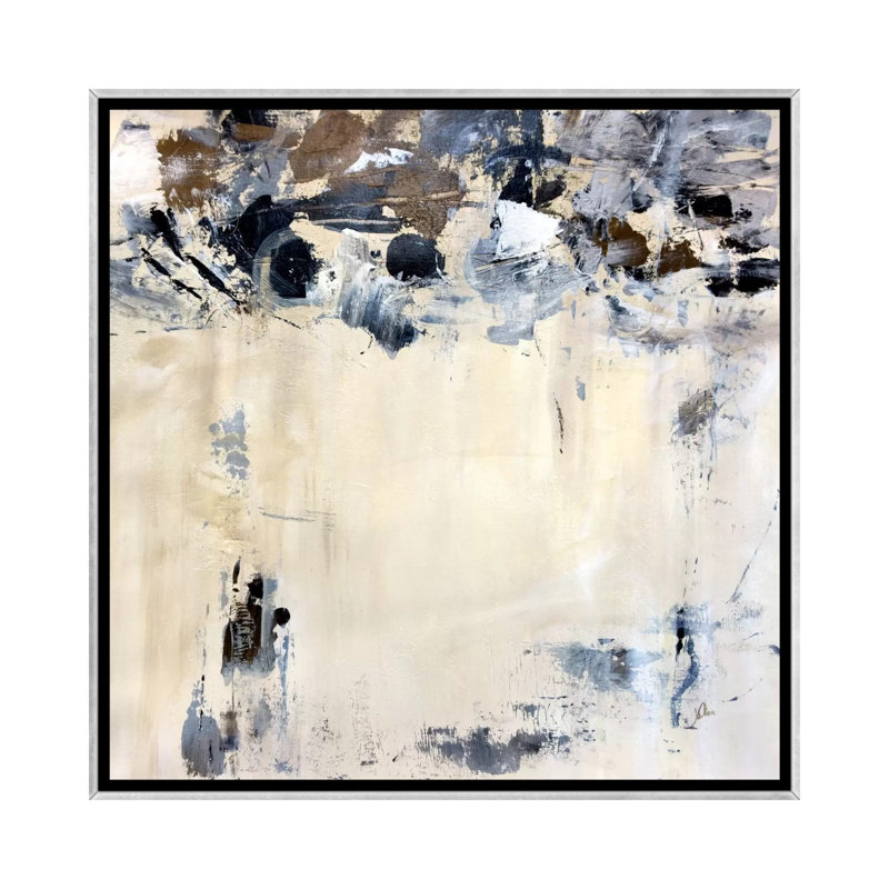 Reproduction d’art par Julian Spencer-Metallic Spice, H 26 po x l 26 po x P 1,5 po, Toile avec cadre argenté, Pas de tapis
