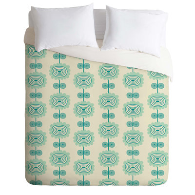 Gabriela Larios Polyester Machine Printed Floral Duvet Cover