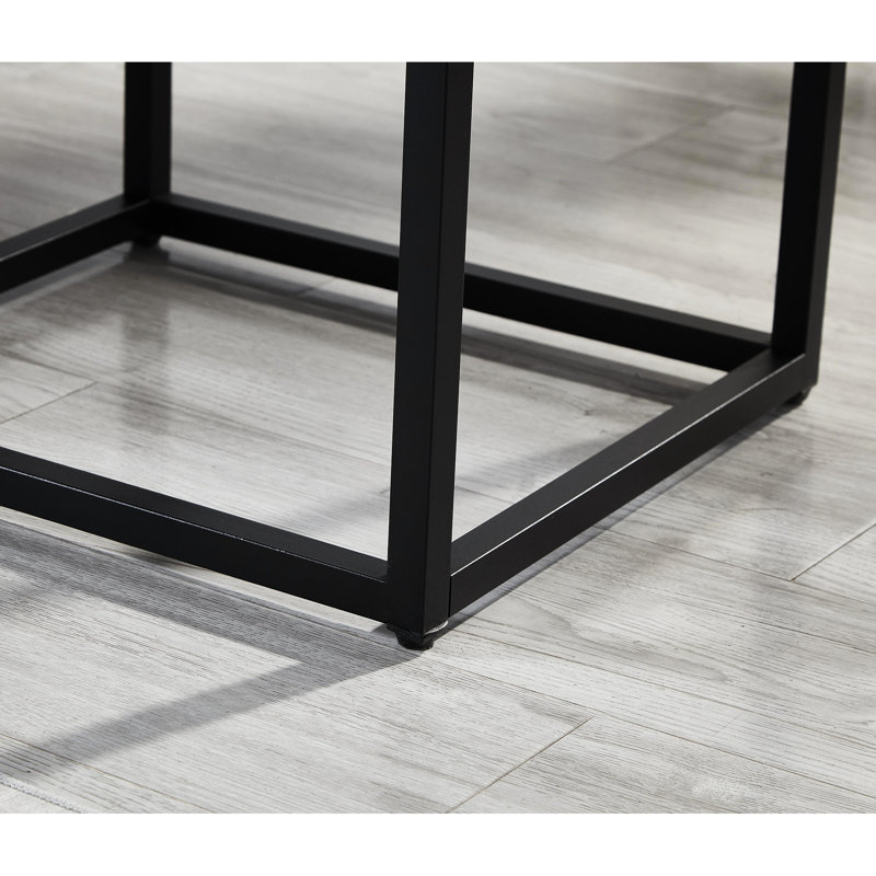 Table de rangement Celestial, blanche Base en métal. Tiroir spacieux. 17,98 l x 17 P 24 h, Blanc