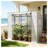 Large Outdoor Greenhouse with Reinforced Frame and Pent Roof, White Polyethylene Cover on Steel Structure-128969464