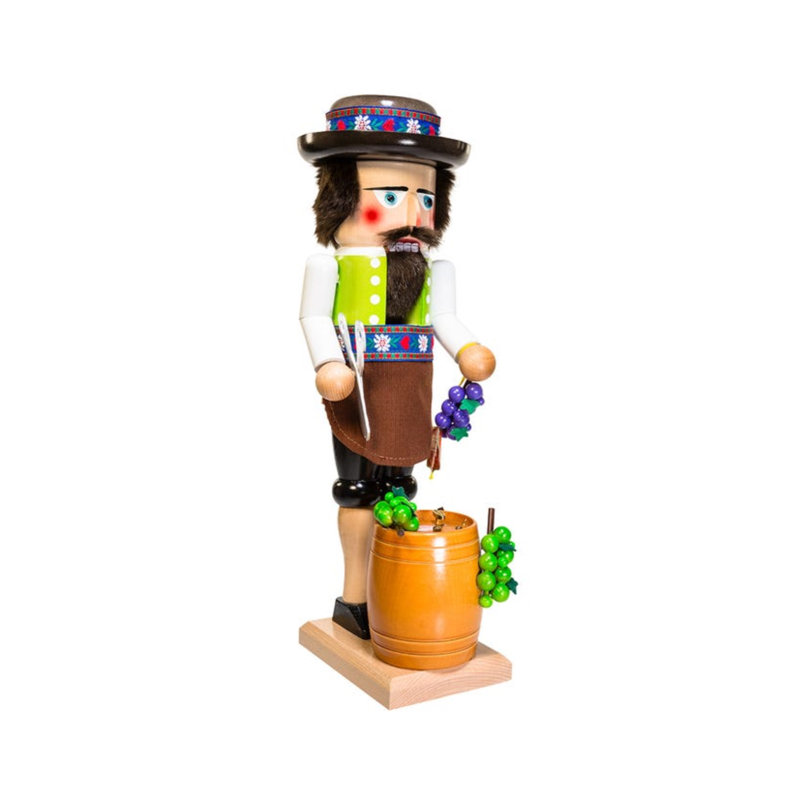 Wind-Up Musical Winemaker Nutcracker