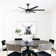 70" Hedon 6-Blade LED Crystal Large Ceiling Fan with Remote Control and Light Kit Included