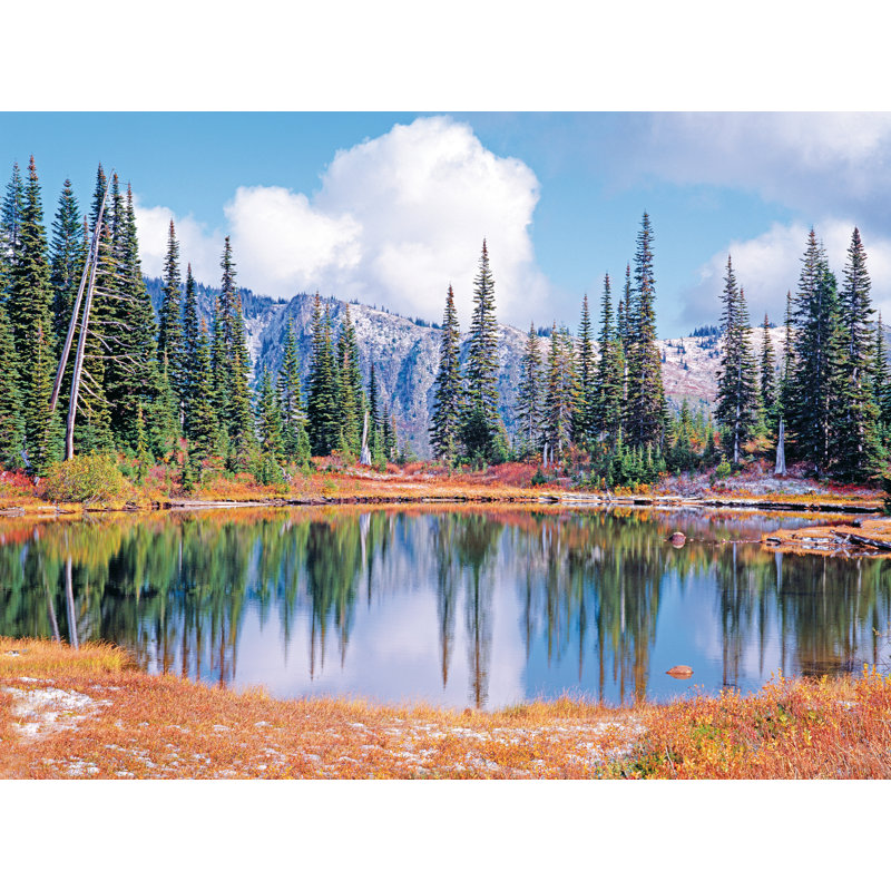 Reflection Lake Autumn Portrait Print by Bruce Heinemann, 17.25" H x 21.25" W x 0.875" D