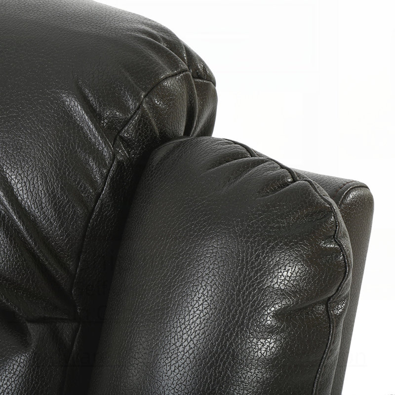 Fauteuil inclinable de conception classique, revêtement en polyuréthane, fauteuil inclinable oscillant pour un confort spacieux et une décoration intérieure élégante