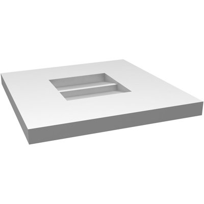 Vent à pignon rectangulaire en uréthane non-fonctionnel