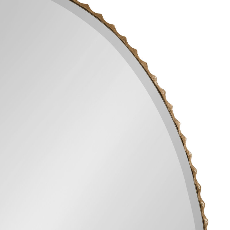 Anant Oval Fluted Wall Mirror, Gold