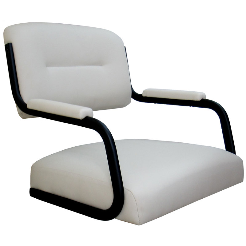 Tabouret de bar pivotant 30 po Jomiah, Noir, Blanc