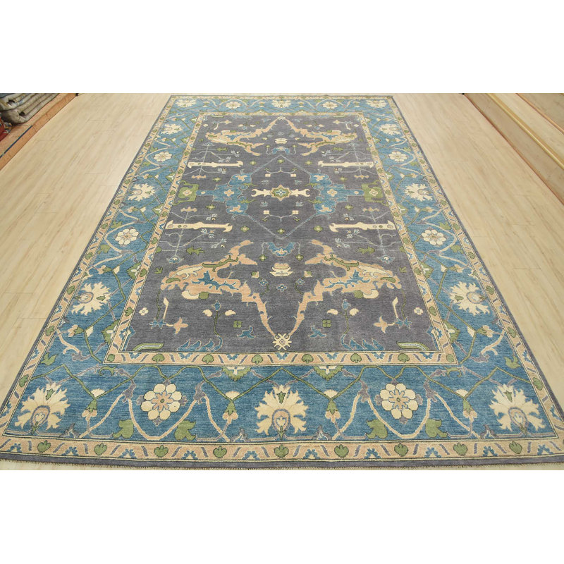 Tapis unique en laine nouvel âge 8 pi 8 po x 11 pi 11 po Murline - mauve