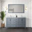 Meuble-lavabo double avec plateau en marbre-2063599285