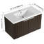 Meuble-lavabo 36 po avec lavabo en résine. Présentoir mural, fermeture en douceur. Rayures disponibles. Option de rangement suffisant. Porte, fixation. Couleur. Vaste espace-921469681