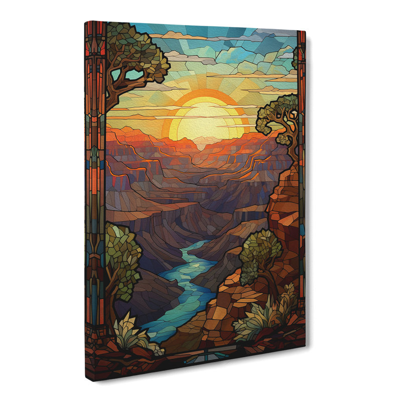 Grand Canyon Nouveau - Wrapped Canvas, 60cm H x 40cm W x 3cm D