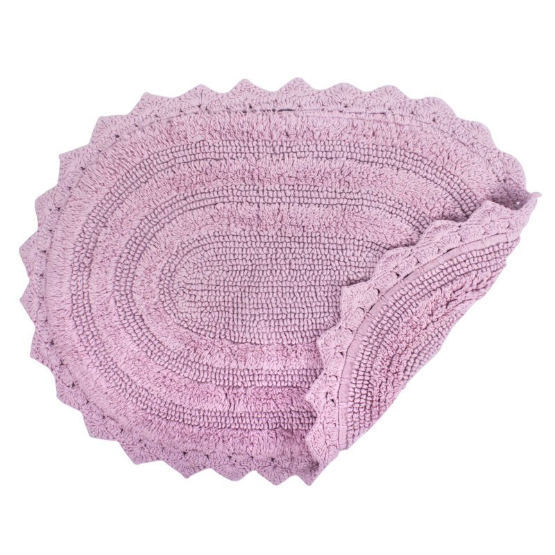 Lisk Bath Rug, 21" W x 34" L, Mauve