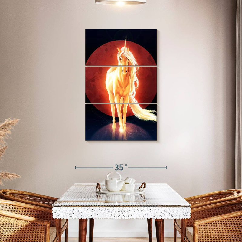Brampt The Last Unicorn, 45" H x 28" W