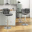 Height Adjustable Modern Faux Leather Swivel Bar Stools-440943362