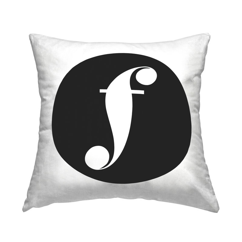 Coussin décoratif noir, F