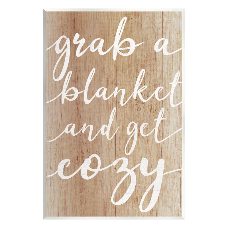 «Get Cozy Rustic Expression» par Lil 'Rue, impression, H 15 po x l 10 po x P 0,5 po, Mdf