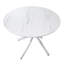 Round Dining Table With Faux Marble Top And Metal Legs, Ultra-Modern Design For 4 Legged Top, Option
