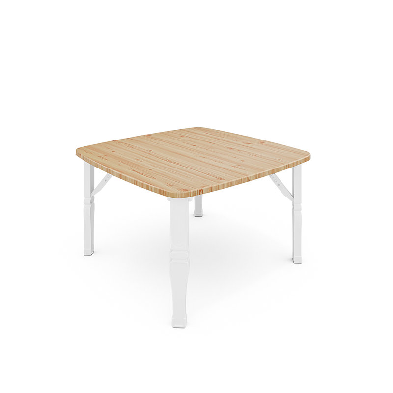 Arzuaga Dining Table, White, Natural, 35cm H x 60cm L x 60cm W