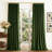  Velvet Blackout Curtains Thermal Insulated Room Darkening Drapes with Rod Pocket/Back Tab/Shower Hook Hanging Options for Bedroom Privacy, 2 Panels-276102746-276102749