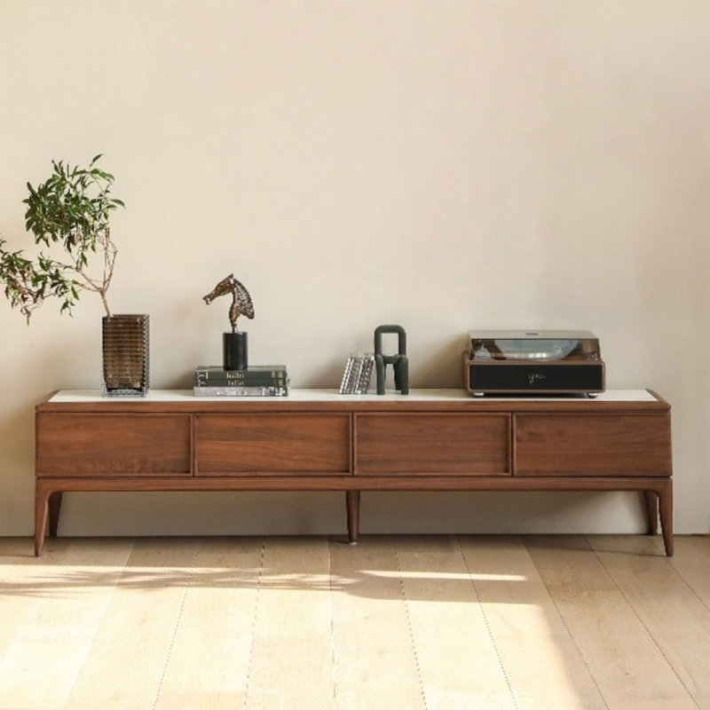 Minimalist Solid Wood TV Cabinet