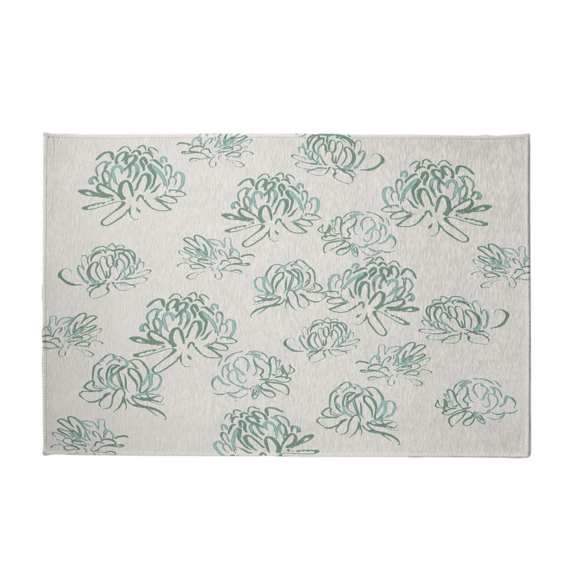 Alvordton Chenille Floral Indoor Rug, Rectangle 2' x 3'