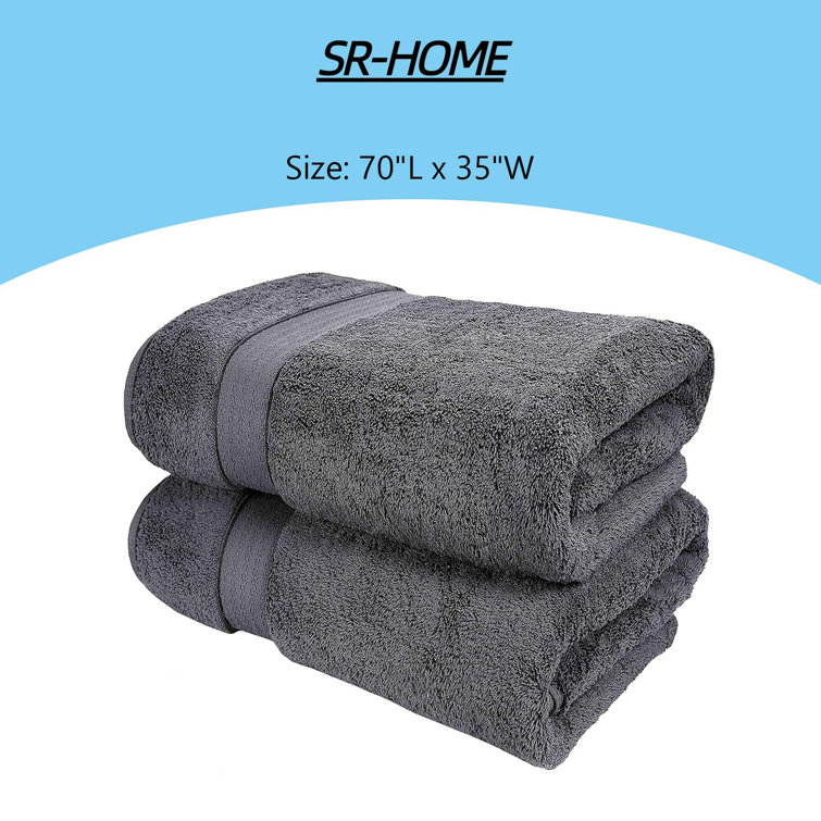 SR-HOME 2 Piece Cotton Bath Towel Set